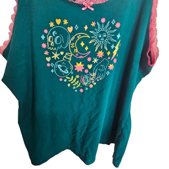 Torrid Sleep Tank Top Sleeveless Pajama Top Moon Print Shirt Women 3X - Picture 2 of 7